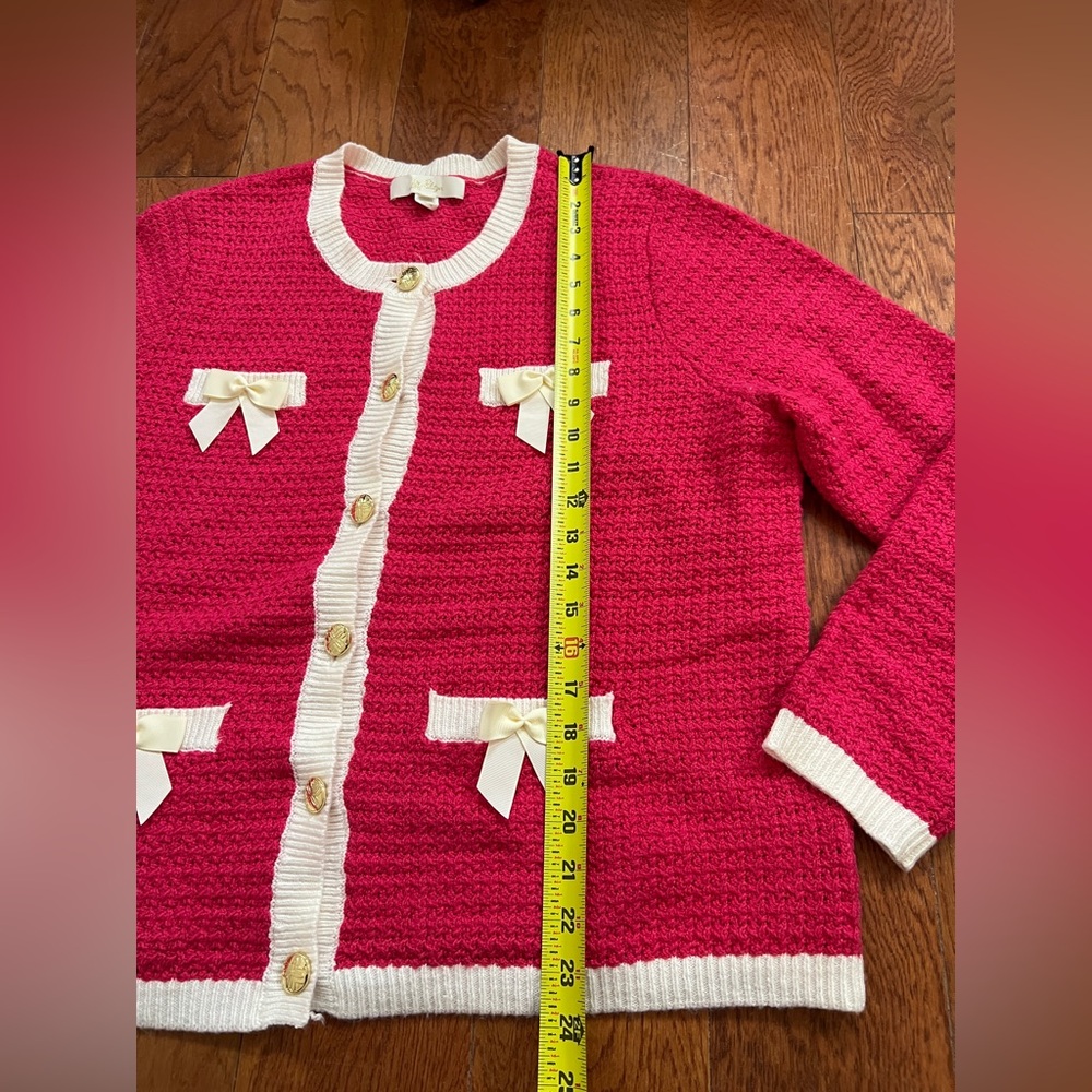 Lilly Pulitzer Valoria Sweater Raspberry Rouge - Picture 6 of 9